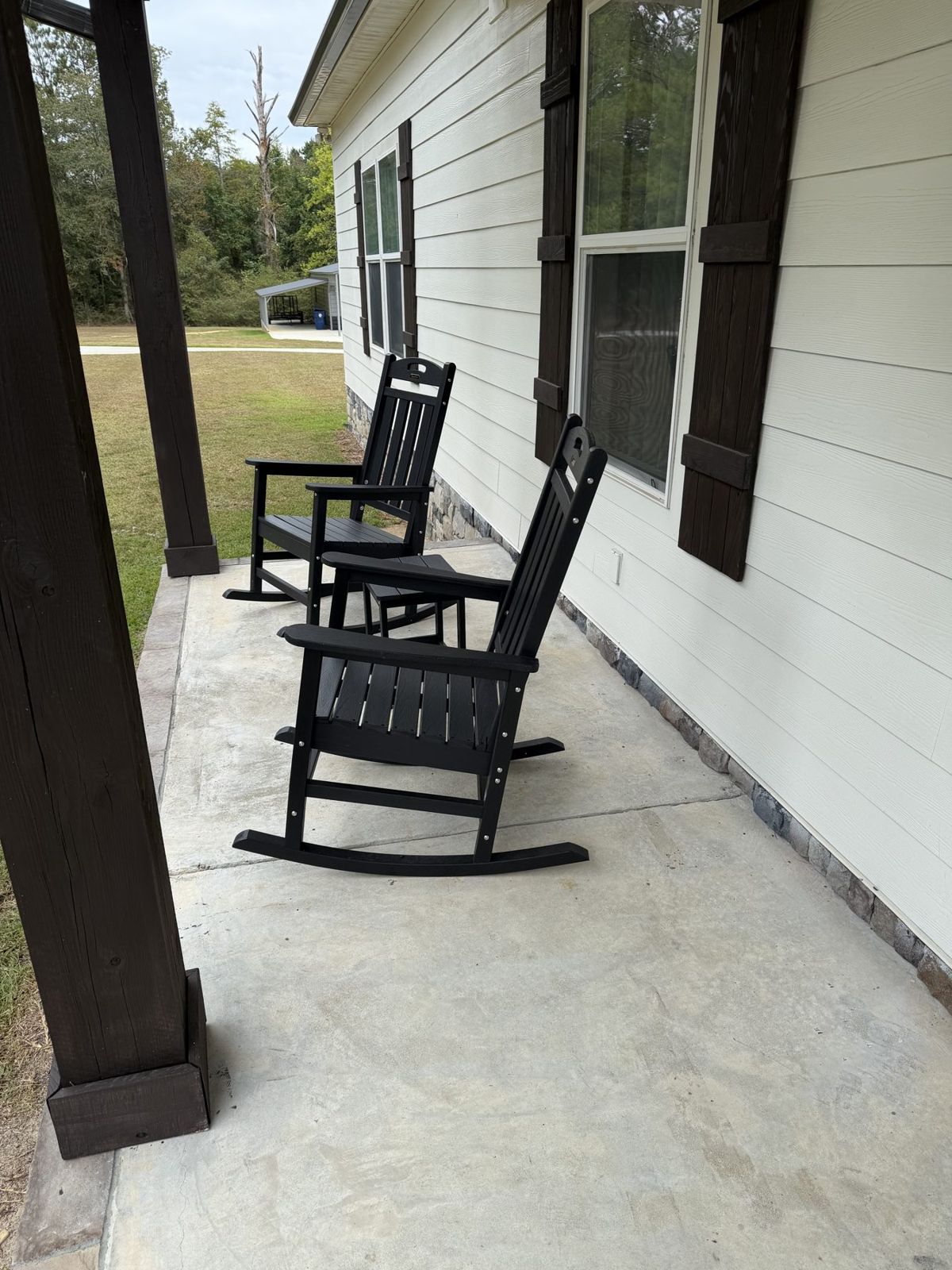 Side porch toward the shop